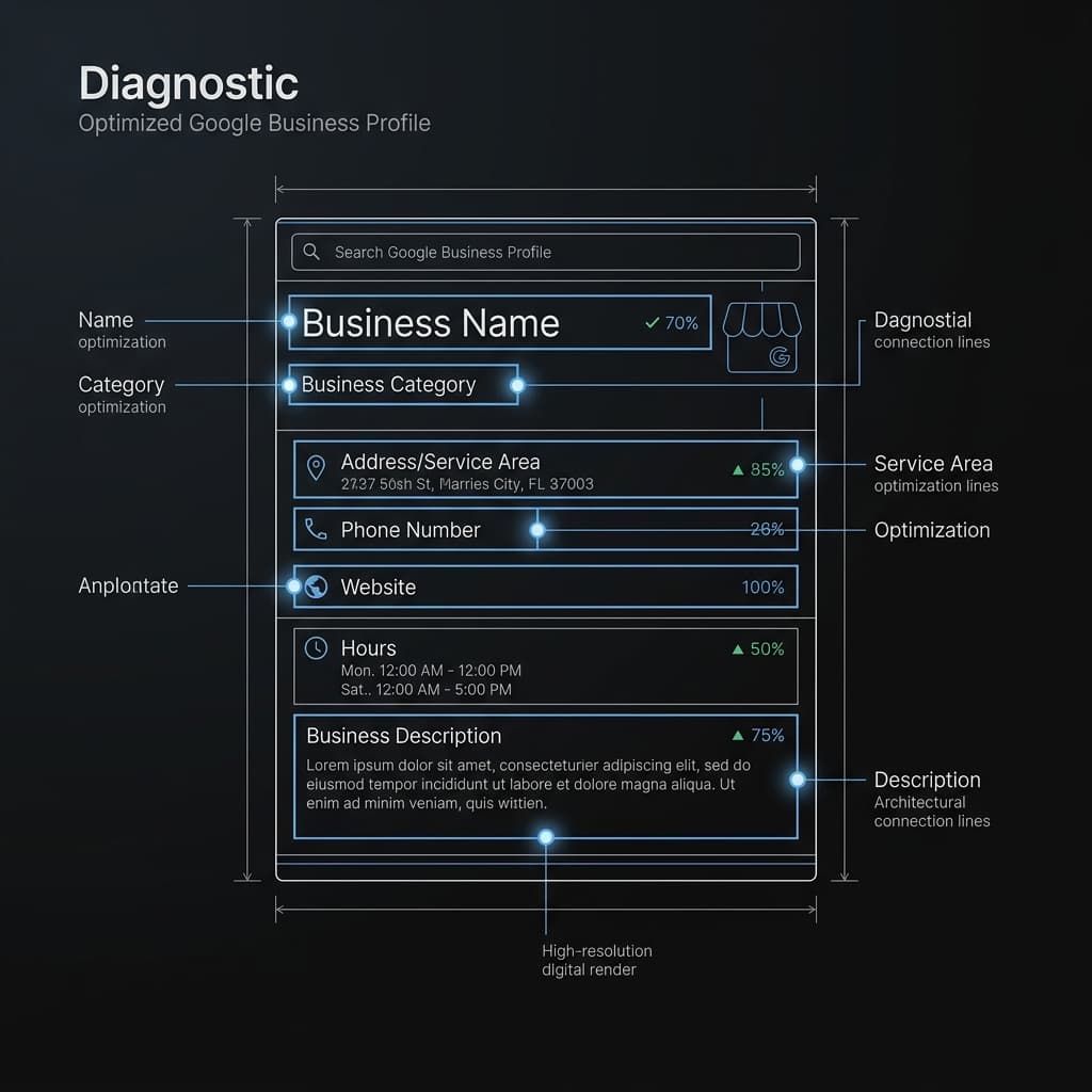 Diagnostic blueprint of an optimized Google Business Profile